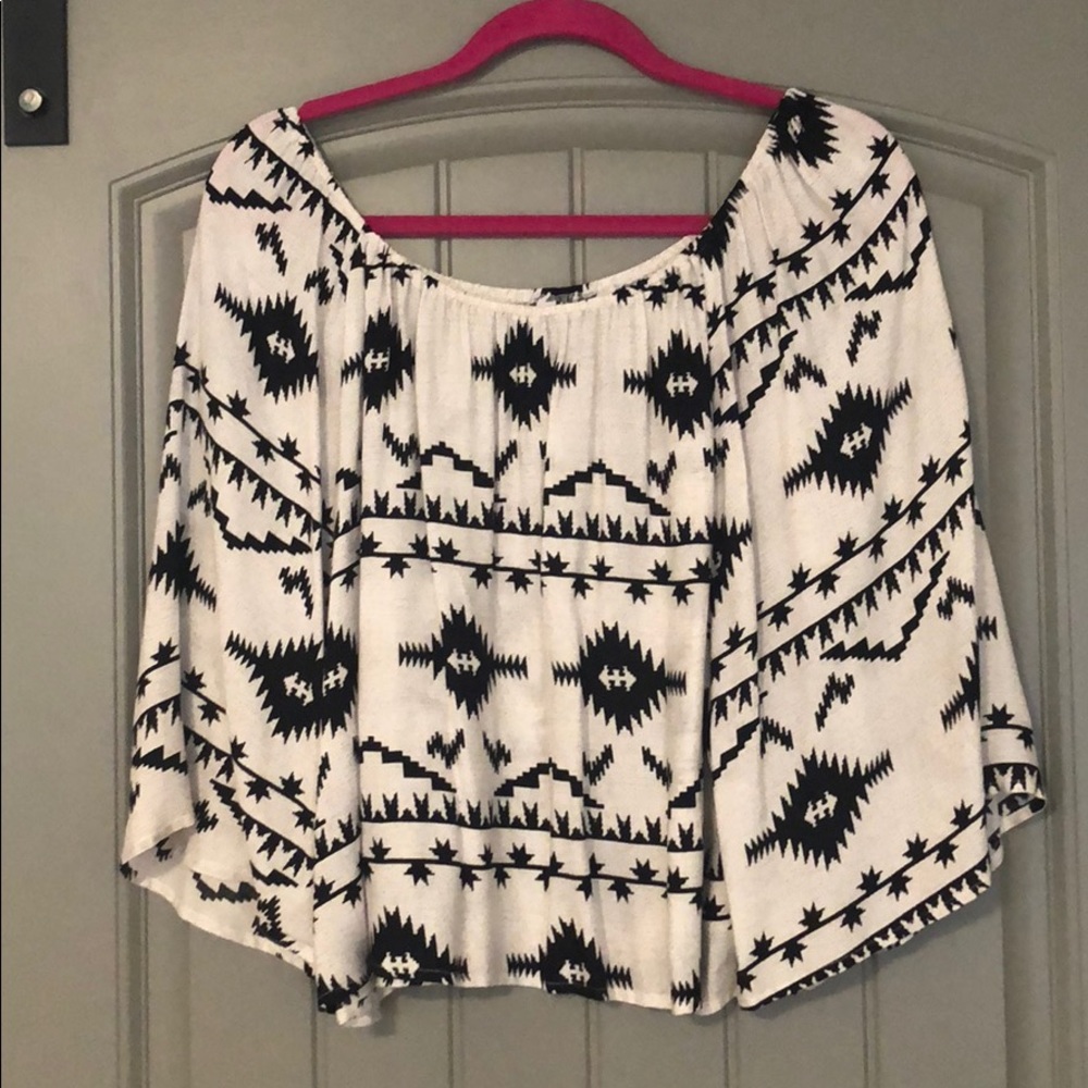 Off the shoulder poncho top